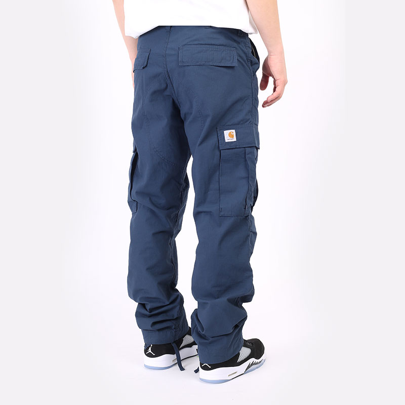 мужские синие брюки Carhartt WIP Regular Cargo Pant I015875-admiral - цена, описание, фото 5